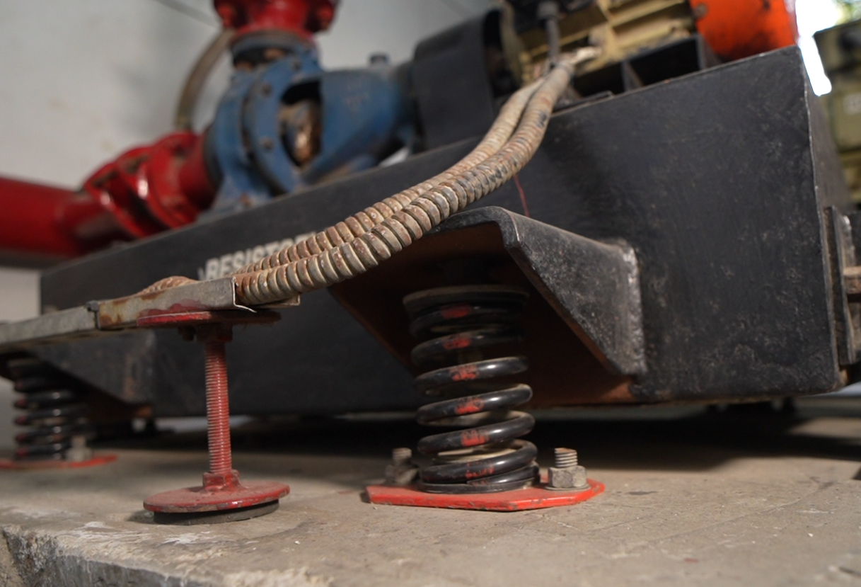 Fire fighting pump Inertia Pouring Frame (Type IPF) with Open Spring Mounts (Type OS)